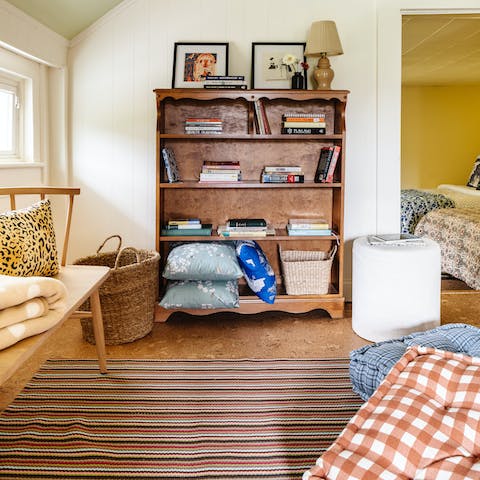 Enjoy the peace and quiet of the upstairs reading nook
