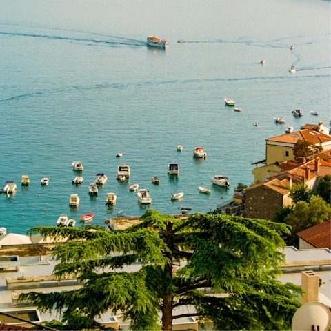 Explore Istria's coastline – the closest beach is 3 kilometres away