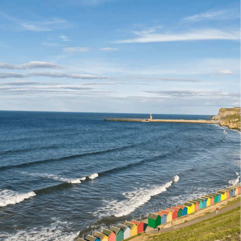Stroll for two minutes to dip a toe in at Whitby Beach