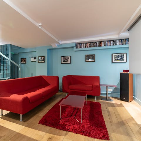 Settle in for movie night in the dedicated screening room