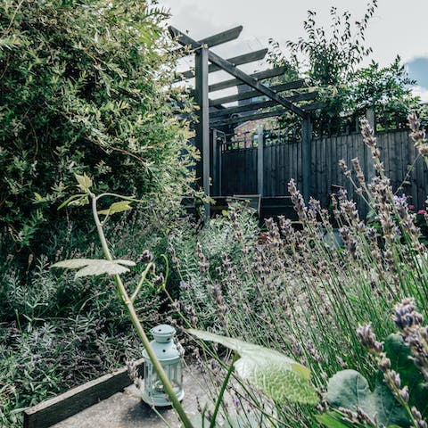 Dine alfresco in the garden when the weather is warm