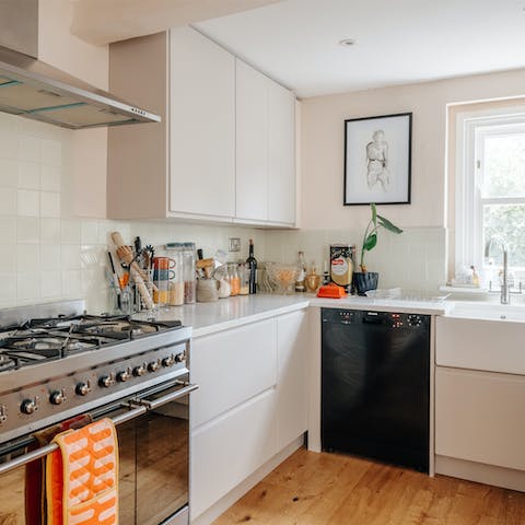 Prepare laidback meals at home in the fully-equipped kitchen