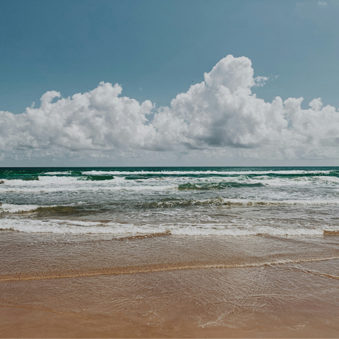 Stroll over to the beach – just five minutes away