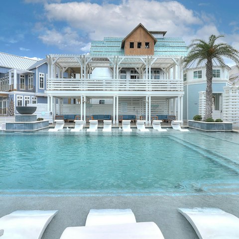 Stretch out by one of the communal pools