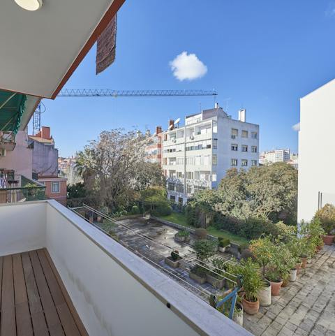 Start your day with an espresso on the private balcony