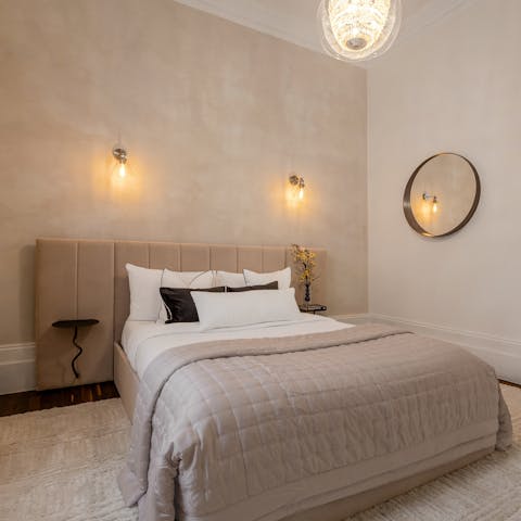 Sink into the plush bed after a day of seeing London's best landmarks