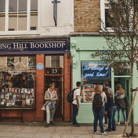 Shop and dine on Portobello Road, a short walk away