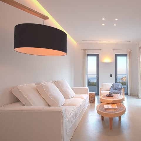 Sink into the sofa after a day basking in the sun