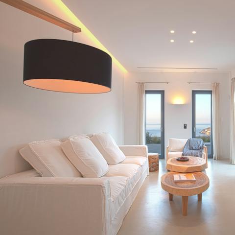 Sink into the sofa after a day basking in the sun