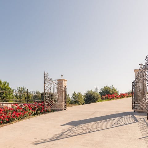 Stay in a safe gated community surrounded by flourishing flora