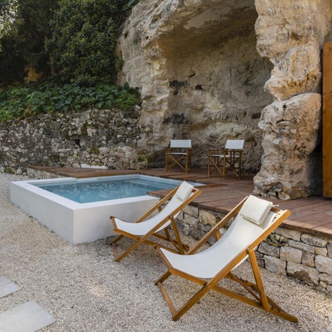 Savour a quiet moment by the private pool