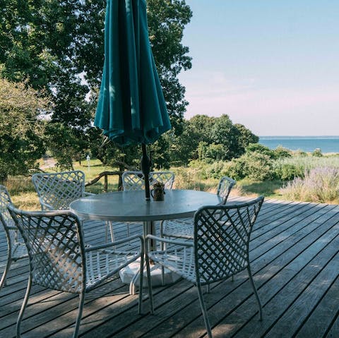 Dine alfresco on the back deck