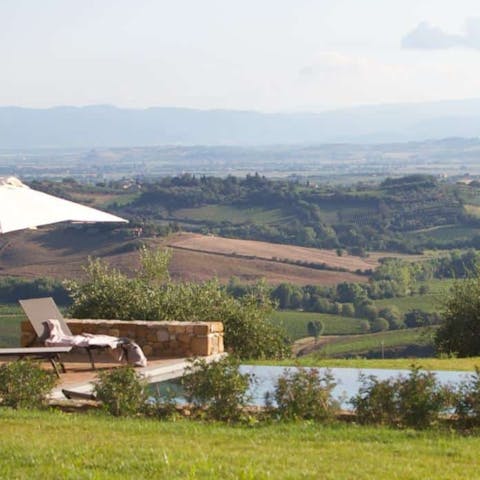 Swim in the pool and drink in the stunning views