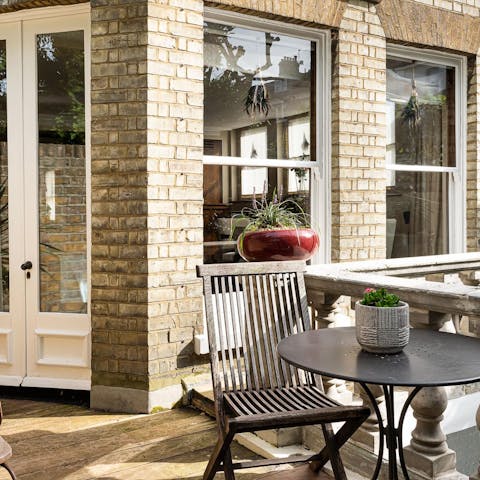 Sipping your morning coffee on the terrace
