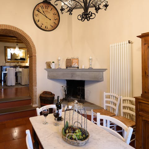 Enjoy the sweet taste of Italian living from the kitchen of this authentic farmhouse