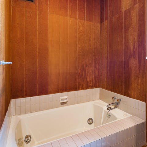 Soak away your troubles in the master bath