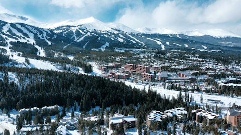 Ski world-class terrain across five peaks at Breckenridge Ski Resort, a fifteen-minute drive