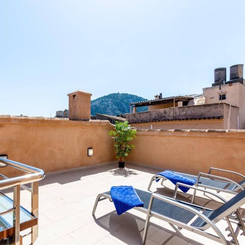 Bask in the heat on the sun terrace