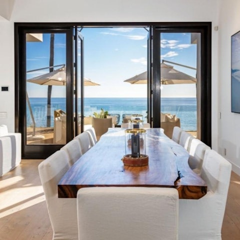Enjoy the ocean views at dinner
