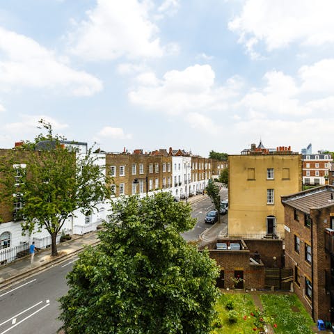 Admire the views onto the Islington rooftops