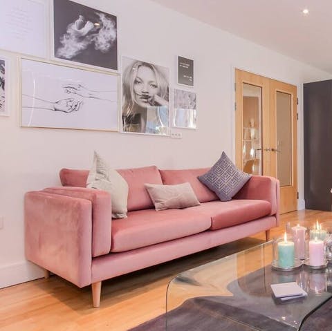 Put your feet up and relax in the light-filled living area