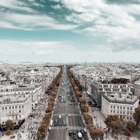 Shop in the boutiques of the Champs Elysées – it's just a short walk away