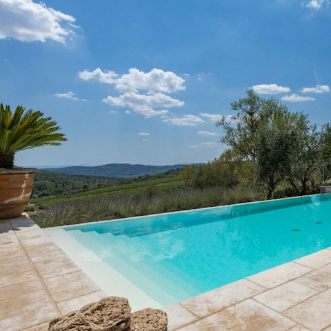 Swim in the private pool as the quiet of nature surrounds you