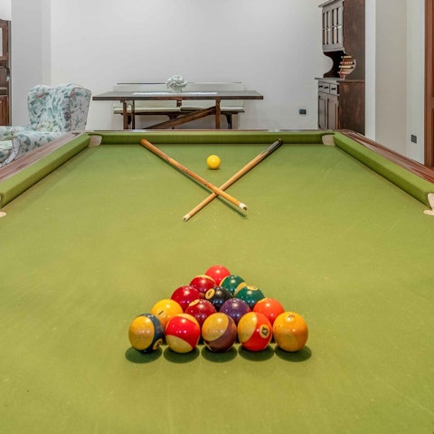 Entertain yourself with a game of billiards