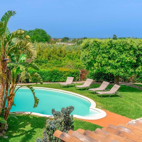 Sunbathe in pure tranquility