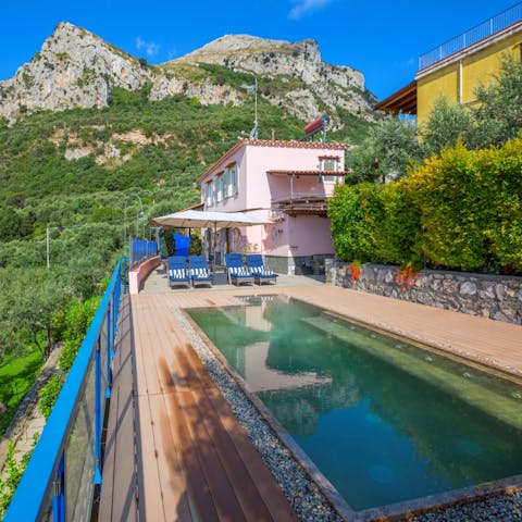 Take a dip in the pool to cool off from the Italian sun