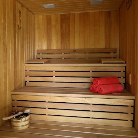 Make time to relax in the sauna