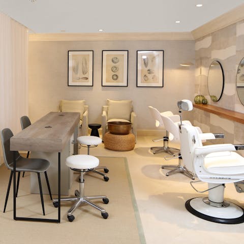 Book some pampering in the treatment room