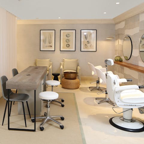 Book some pampering in the treatment room