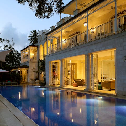 Take evening swims in your beautiful private pool