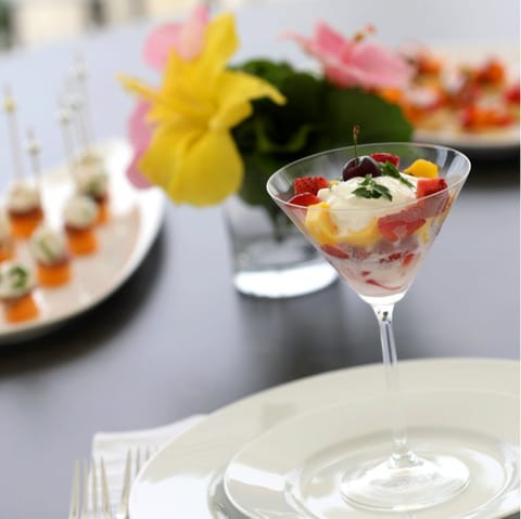 Relax as your chef prepares three delicious meals per day