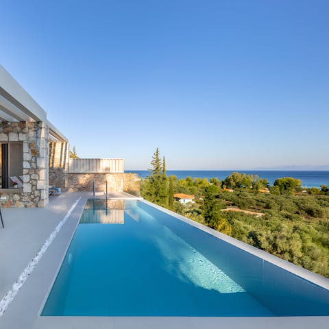 Start your day by diving into the private pool