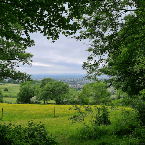 Follow hiking trails through Gloucestershire