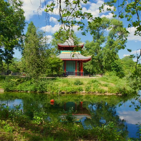 Walk ten minutes north up to the charming greenery of Victoria Park