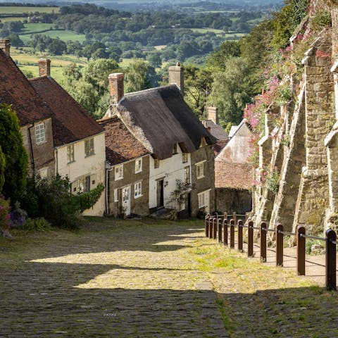 Soak up the history of beautiful Shaftesbury – it's a short drive away