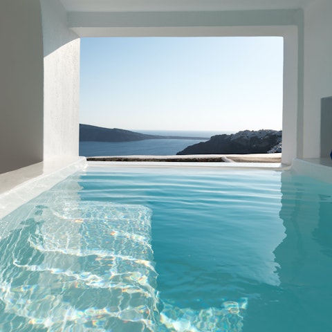 Admire the sea views from the private plunge pool