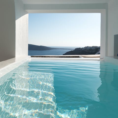 Admire the sea views from the private plunge pool