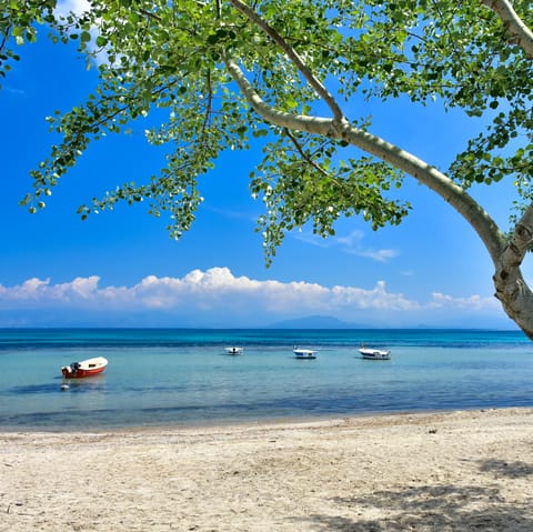Explore Corfu's beautiful coastline by boat