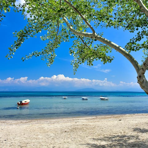 Explore Corfu's beautiful coastline by boat