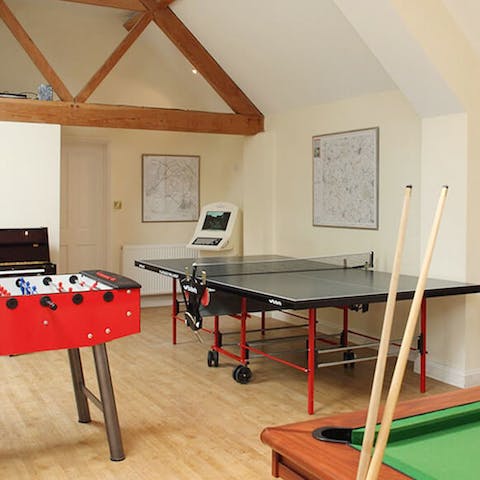 Bond with your loved ones over a round of table tennis in the games room