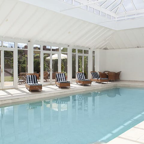 Wake up with a gentle swim in the shared pool