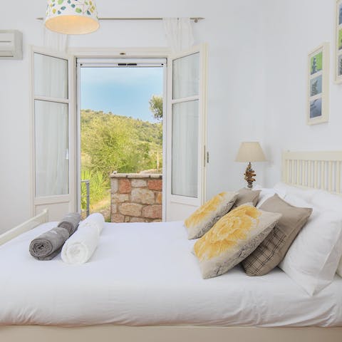 Wake up to the sunlight streaming through the windows in the morning