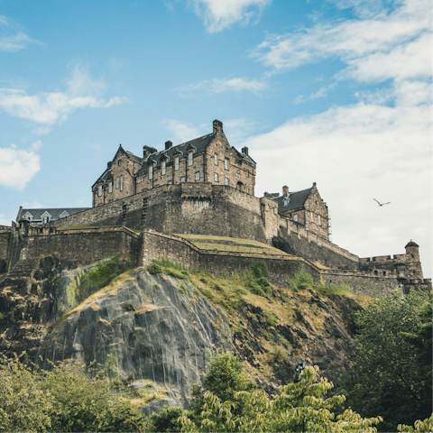Discover Edinburgh Castle – an eighteen-minute walk away