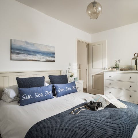Admire the home's nautical styling