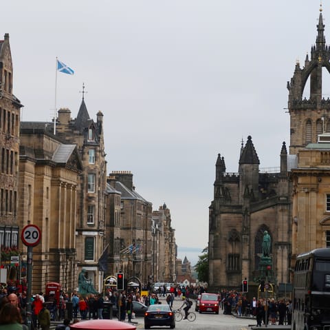 Step outside of your abode and mosey along the Royal Mile, a minute's walk away