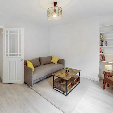Enjoy a gin and tonic on the sofa after a busy day in London